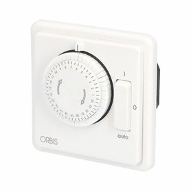 Hodiny spínací ORBIS ILUMATIC 248 D, analog., denní, bez zálohy, šedé, montáž do krabice