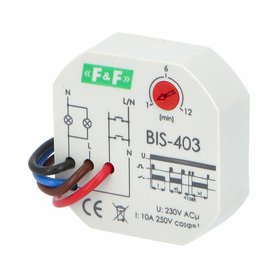 BIS-403 imp. relé 10A, 230V, 1-12min