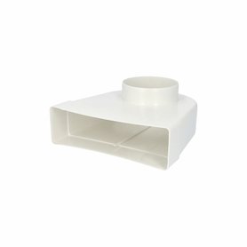 Přechodka - koleno 90° VENTS 822 - 125mm/60x204mm PVC