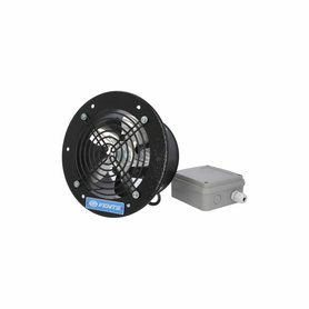 Ventilátor VENTS OVK1 150 průmyslový, kruhový (průměr příruby 220mm), černý