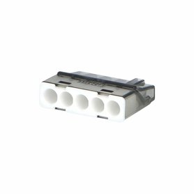 Svorka krabicová miniaturní PC215S bezšroubová 5x 0,2-2,5 mm2, transparentní/šedá