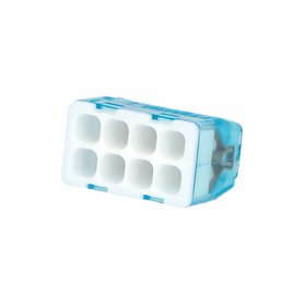 Svorka krabicová miniaturní PC218S bezšroubová 8x 0,2-2,5 mm2, transparentní/modrá