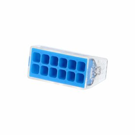 Svorka krabicová miniaturní PC2112 bezšroubová 12x 0,5-2,5 mm2, transparentní/modrá