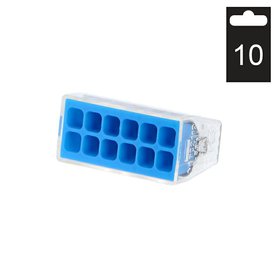 Svorka krabicová miniaturní PC2112/10 bezšroubová 12x 0,5-2,5 mm2, tr./modrá (bal.=10ks)